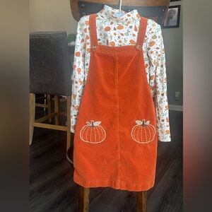 Size 7/8 Fall Pumpkin Corduroy Oufit